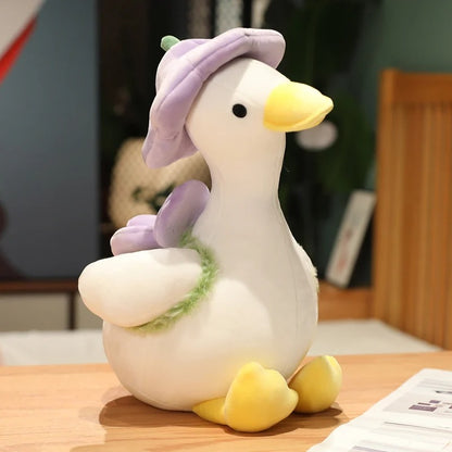 Flower Duck Plush Toy – Cute Kawaii Stuffed Animal Gift