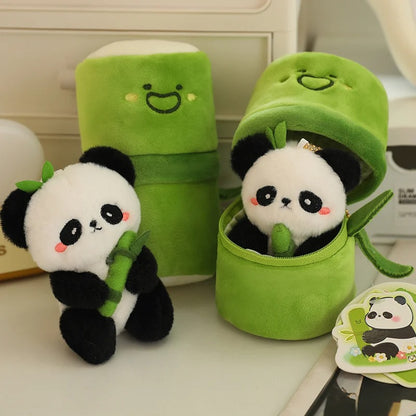 Mini Bamboo Panda Plush Pendant – Cute 10cm Bag Charm