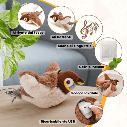 Flappy Wings Interactive Cat Toy for Indoor Cats