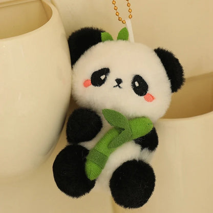 Mini Bamboo Panda Plush Pendant – Cute 10cm Bag Charm
