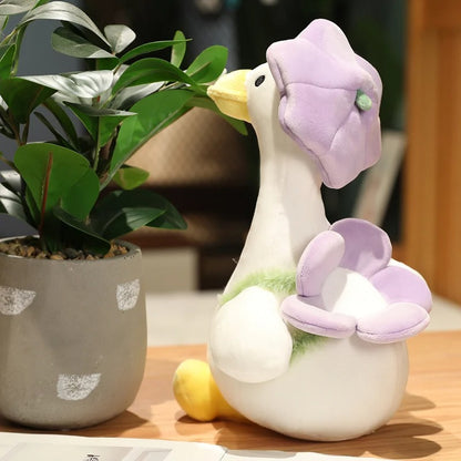 Flower Duck Plush Toy – Cute Kawaii Stuffed Animal Gift