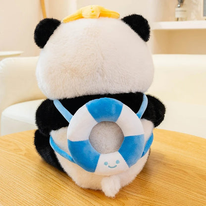 Cute Panda Plush Toy – Ice Cream & Summer Outfit (25/35cm)
