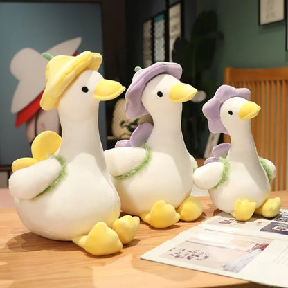 Flower Duck Plush Toy – Cute Kawaii Stuffed Animal Gift