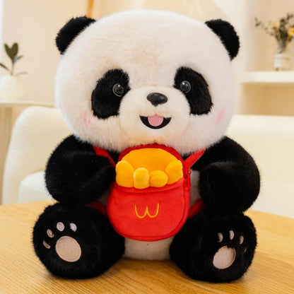 Cute Panda Plush Toy – Ice Cream & Summer Outfit (25/35cm)