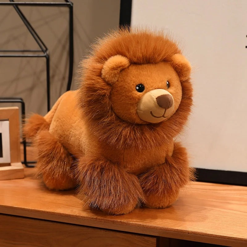 Lifelike Standing Animal Plush Toy – Dog & Lion Stuffed Doll