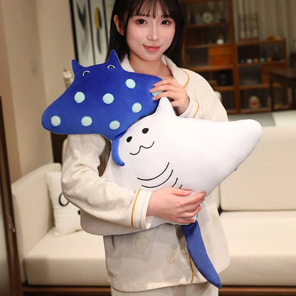 Devil Ray Plush Toy – Soft Kawaii Sea Animal Pillow