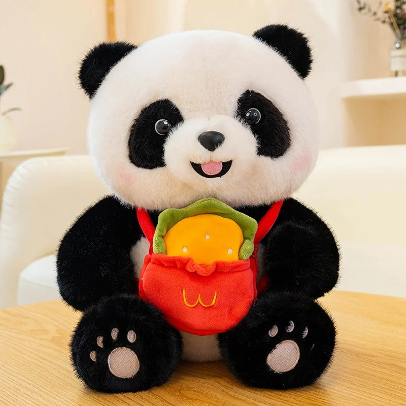 Cute Panda Plush Toy – Ice Cream & Summer Outfit (25/35cm)