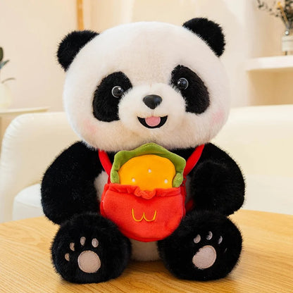 Cute Panda Plush Toy – Ice Cream & Summer Outfit (25/35cm)