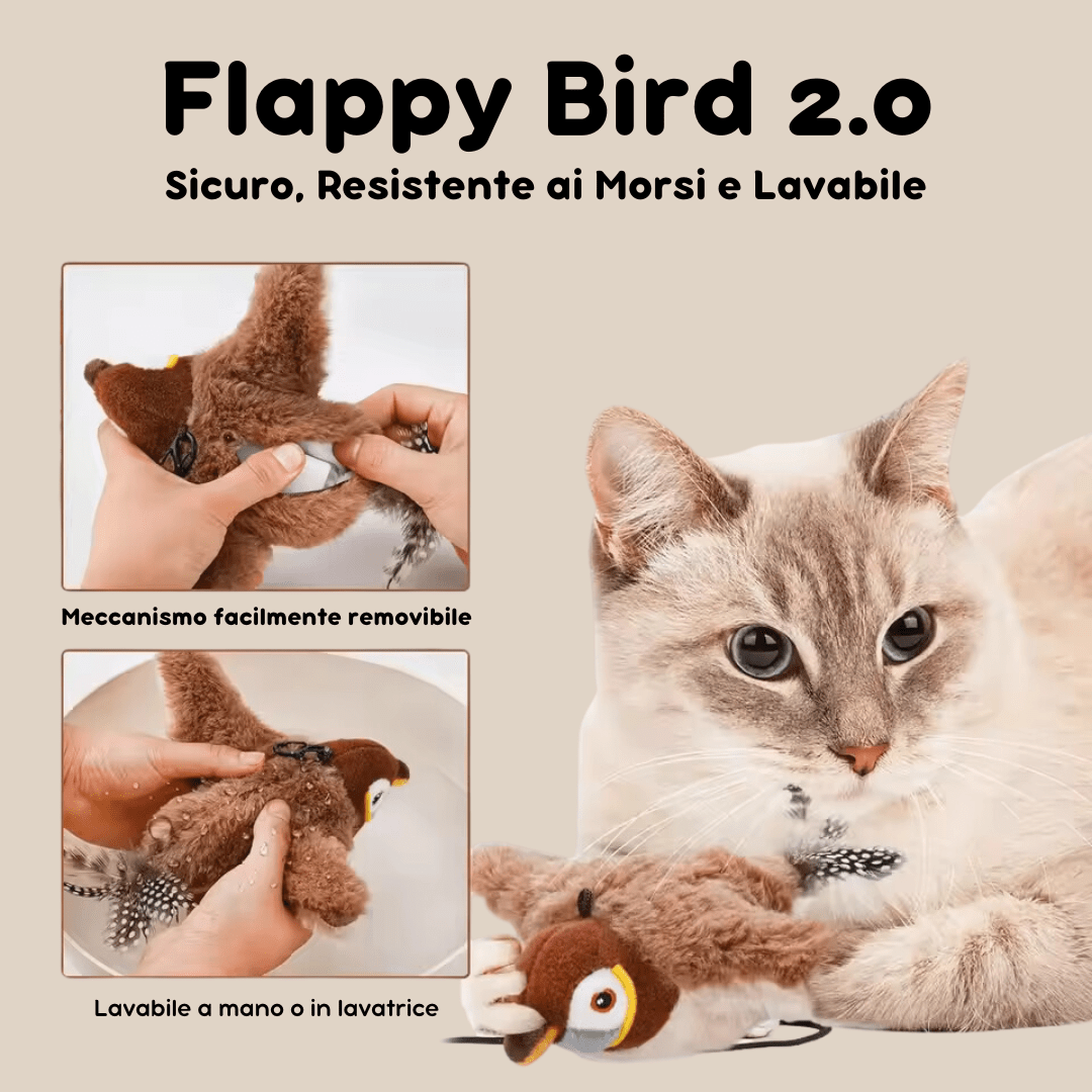 Flappy Wings Interactive Cat Toy for Indoor Cats