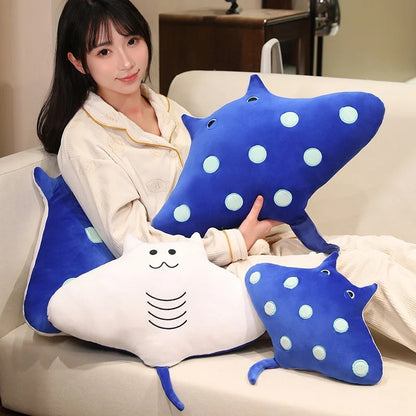Devil Ray Plush Toy – Soft Kawaii Sea Animal Pillow