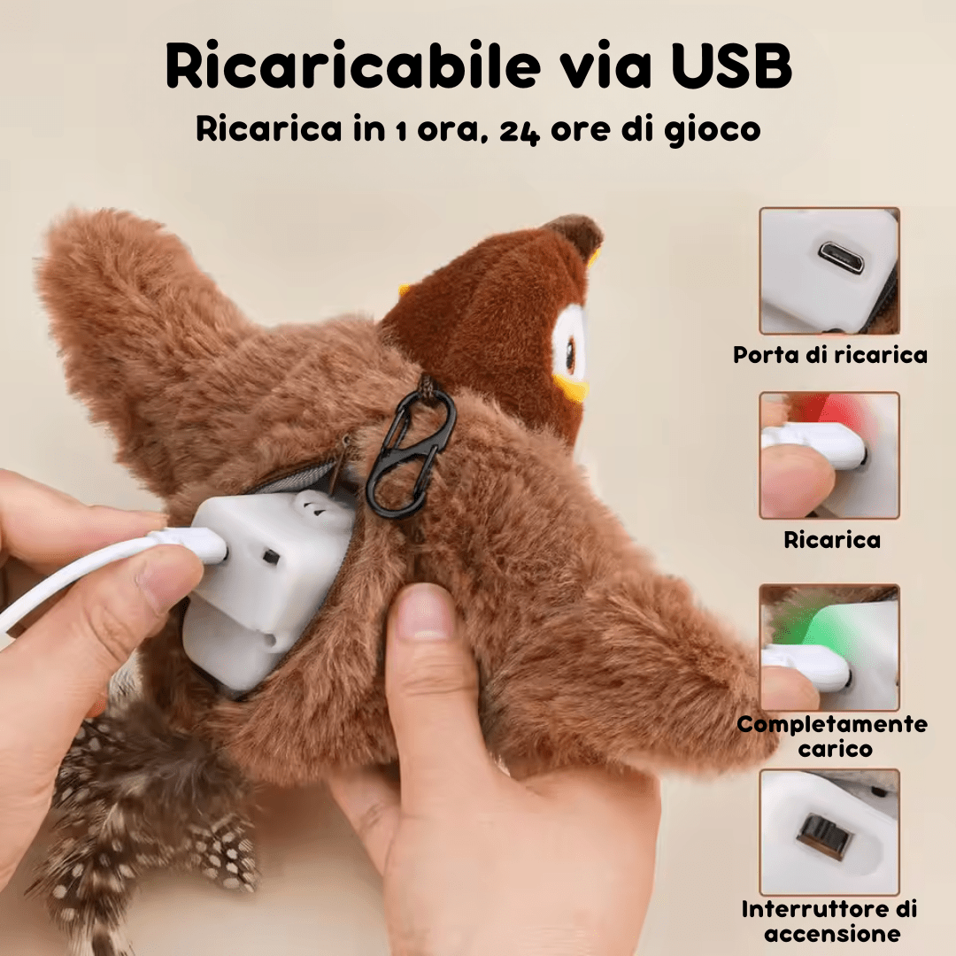 Flappy Wings Interactive Cat Toy for Indoor Cats