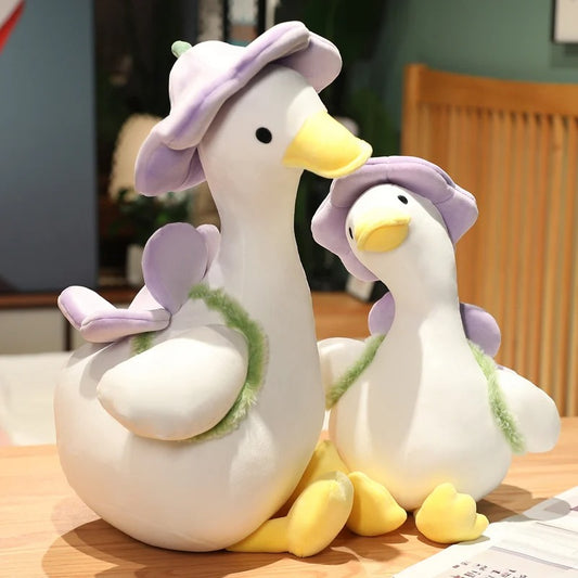 Flower Duck Plush Toy – Cute Kawaii Stuffed Animal Gift