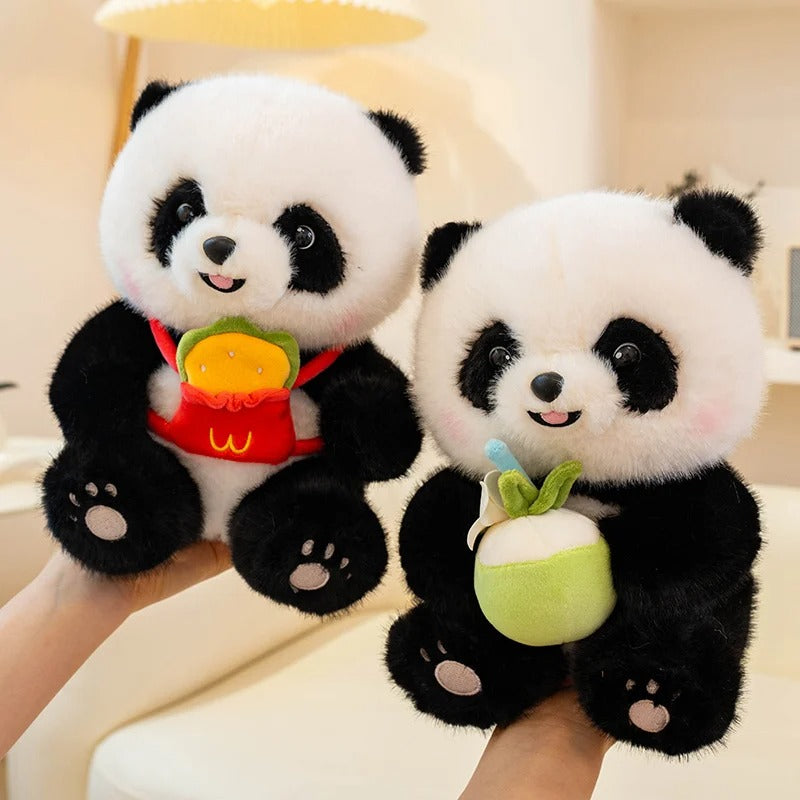 Cute Panda Plush Toy – Ice Cream & Summer Outfit (25/35cm)