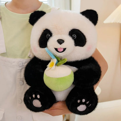 Cute Panda Plush Toy – Ice Cream & Summer Outfit (25/35cm)