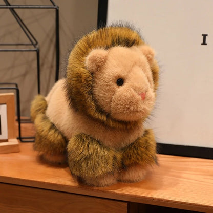 Lifelike Standing Animal Plush Toy – Dog & Lion Stuffed Doll