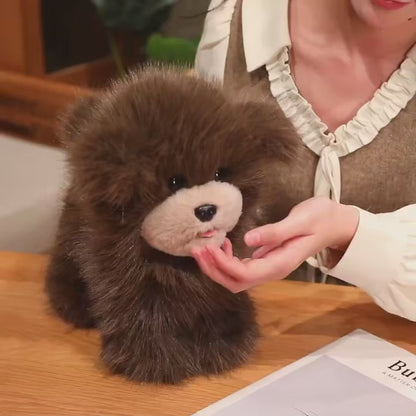 Lifelike Standing Animal Plush Toy – Dog & Lion Stuffed Doll